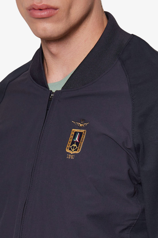  Giacca Full Zip Con Cappuccio Staccabile Maniche In Felpa-aeronautica militare-Blu-Special_-261af0519uct04291 08184-3  