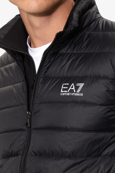 emporio armani ea7 Gilet Piumino Full Zip Packable Core Identity Nero Uomo, foto 3