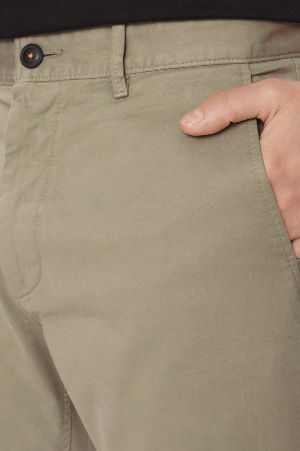 boss Pantaloni Chino Slim Fit In Cotone Elasticizzato Beige Uomo, foto 3