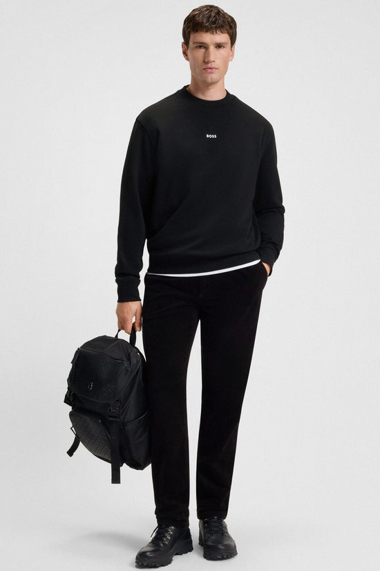  Felpa Girocollo Logo Piccolo-boss-Nero-Uomo-50514541 001-3  