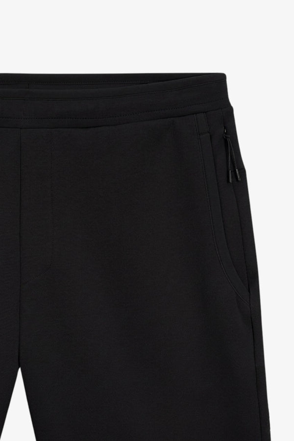 boss Shorts In Misto Cotone Con Grafico Riflettente Nero Uomo, foto 3
