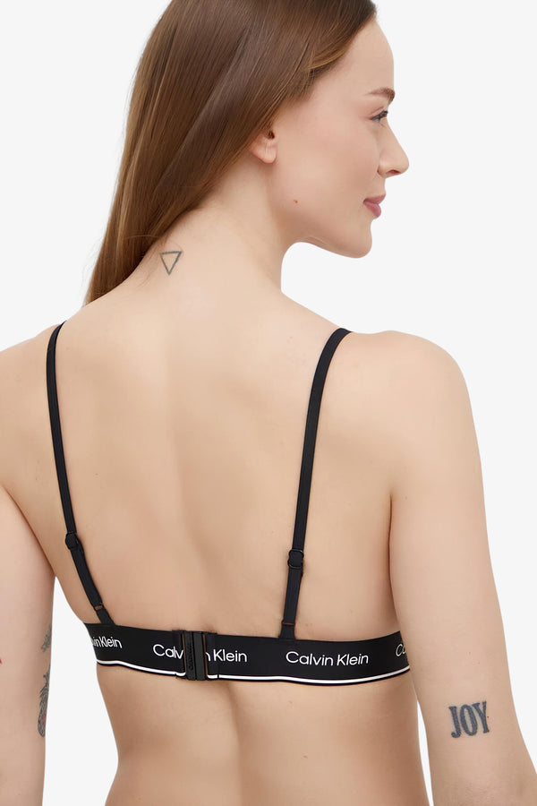 calvin klein swimwear Reggiseno Costume A Triangolo CK Meta Legacy Nero Donna, foto 3