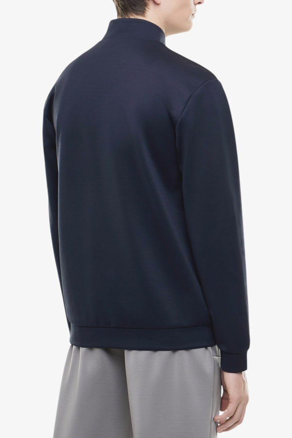 emporio armani ea7 Felpa Full Zip Lux Identity In Jersey Elasticizzato Blu Uomo, foto 3