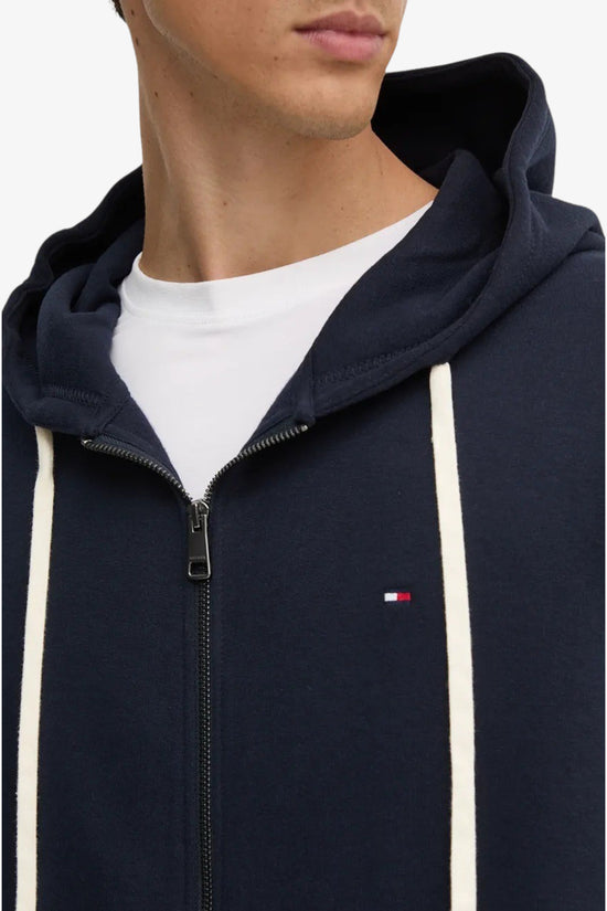  Felpa Full Zip Con Cappuccio Logo Bandierina Ricamata-tommy hilfiger-Blu-Uomo-Mw0mw37234 dw5-3  