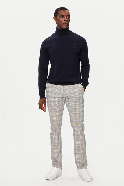 lacoste Dolcevita Maglione In Lana Merino Blu Uomo, foto 3
