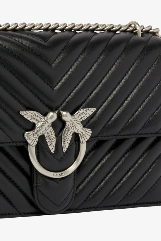  Borsa A Tracolla Media Love Bag One Chevron-pinko-Nero-Donna-100941 a0gk z99o-3  