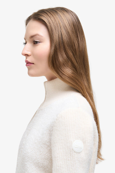 colmar Cardigan Full Zip In Maglia E Teddy Bianco Donna, foto 3