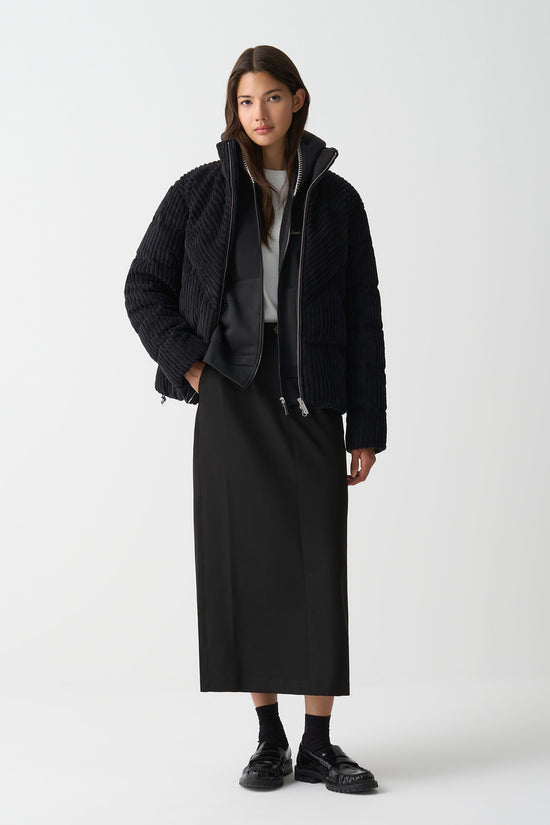  Piumino Full Zip In Vellutto A Coste-colmar-Nero-Donna-2187 2zm 99-3  