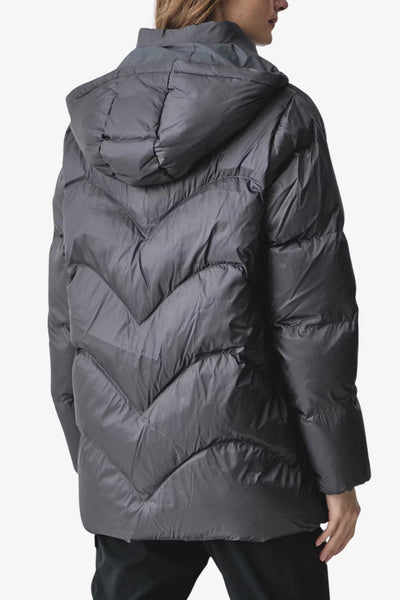 emporio armani ea7 Piumino Full Zip Con Cappuccio Staccabile Grigio Donna, foto 3