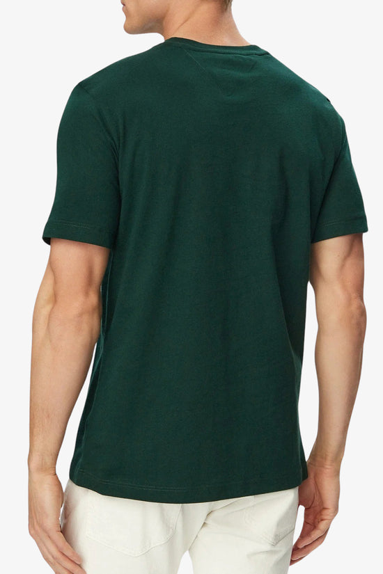  T-Shirt Maniche Corte Logo Bandierina Ricamato-tommy hilfiger-Verde-Special_-Mw0mw39995 mbn-3  