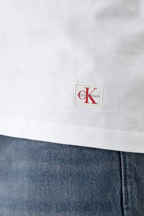 calvin klein jeans Canotta In Cotone Muscle Monologo Bianco Uomo, foto 3