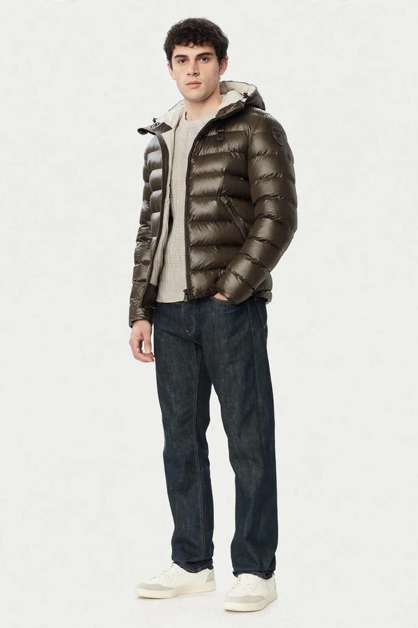 blauer Piumino Full Zip Con Cappuccio Adams Marrone Uomo, foto 3