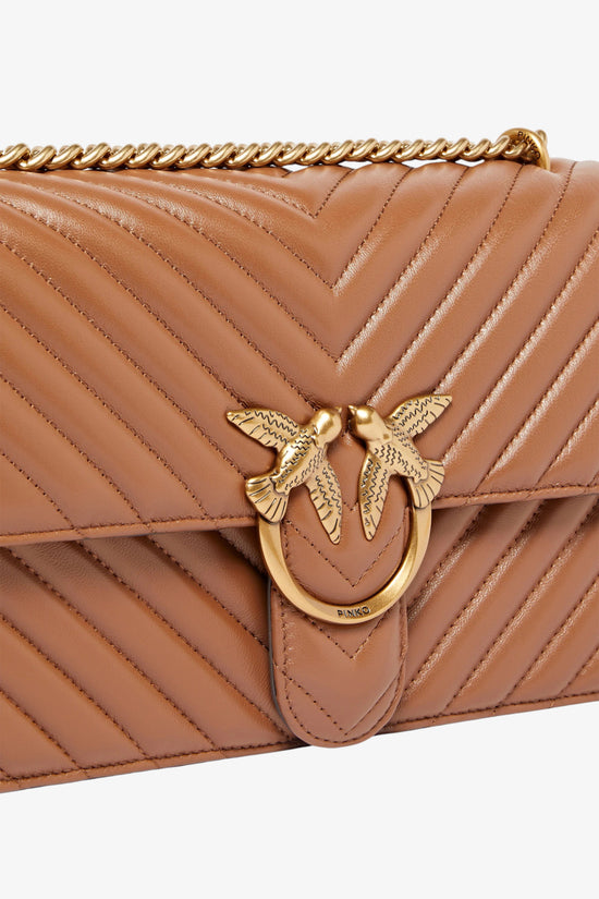  Borsa A Tracolla Media Love Bag One Chevron-pinko-Marrone-Donna-100941 a0gk l17q-3  