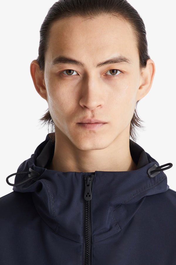 peuterey Giacca Full Zip Con Cappuccio Antivento Svalbard SRT 01 Blu Uomo, foto 3