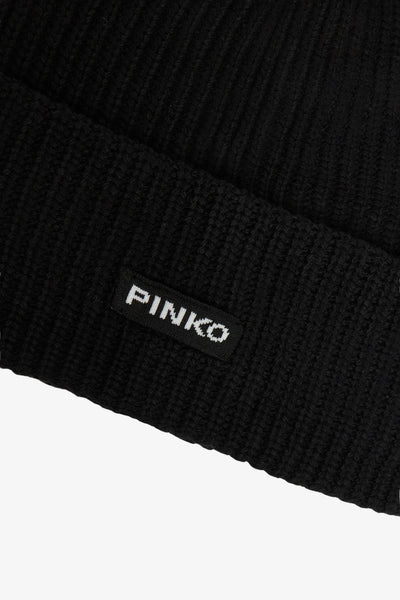 pinko Berretto Con Risvolto Nero Donna, foto 3