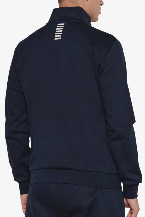 emporio armani ea7 Felpa 1/2 Zip Core Identity Blu Uomo, foto 3