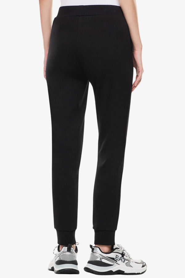 emporio armani ea7 Pantaloni Logo Series Tono Su Tono Con Strass Nero Donna, foto 3