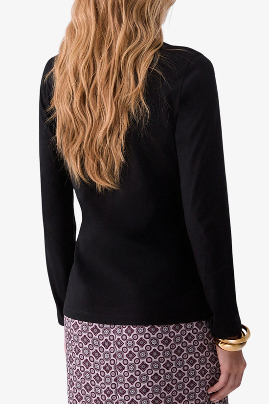  T-Shirt Maniche Lunghe Con Stampa E Strass-liu jo-Nero-Special_-Wf6448 js923 l.9467-3  