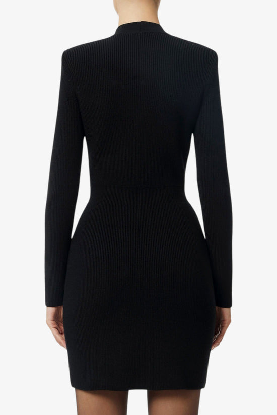  Vestito Corto In Maglia Con Decorazioni Gioiello-elisabetta franchi-Nero-Donna-Am04s56e2 110-3  