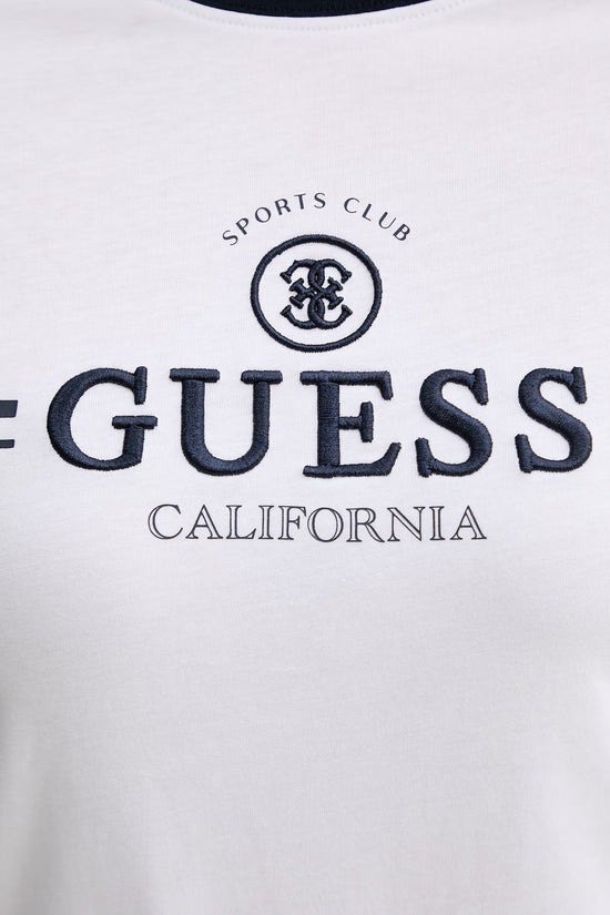  T-Shirt Maniche Corte Logo Ricamato Mila-guess-Bianco-Special_-V6gi08k2975 g011-3  