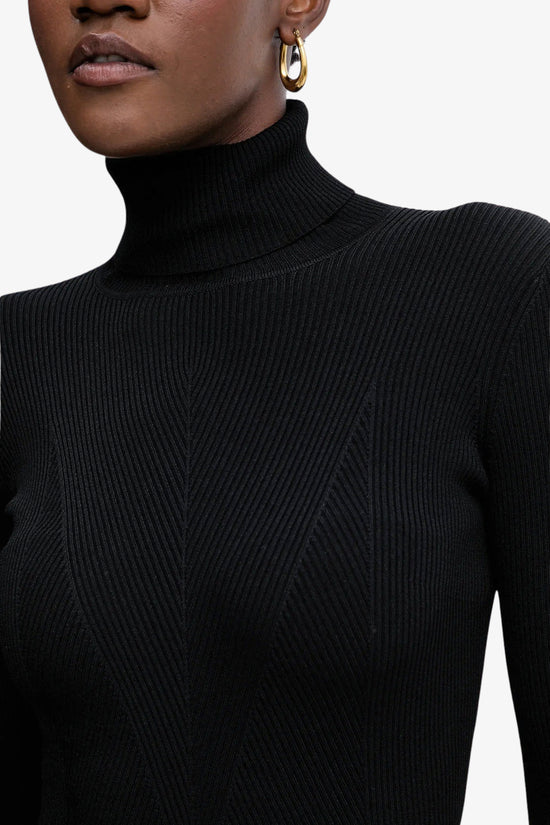  Vestito In Maglia A Costine Con Cintura-elisabetta franchi-Nero-Donna-Am-07b-56e2 110-3  