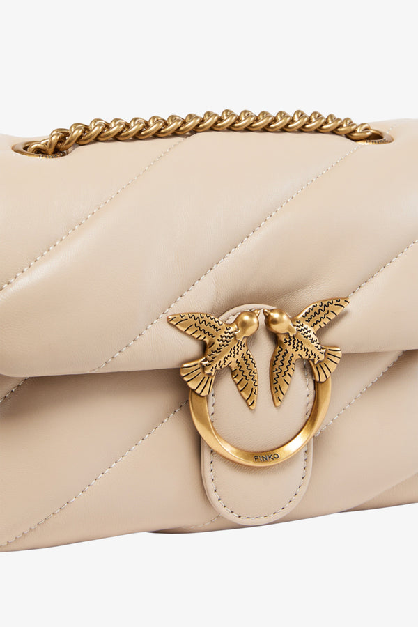 pinko Borsa A Tracolla Mini Love Bag Puff Maxi Quilt Beige Donna, foto 3