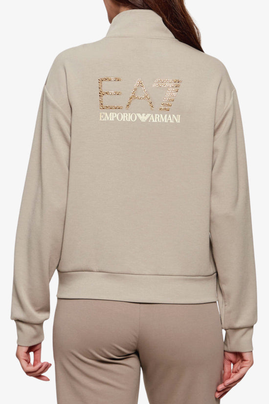  Felpa Full Zip Logo Series Con Borchiette Sul Retro-emporio armani ea7-Beige-Special_-7w001487 af24375 u6225-3  
