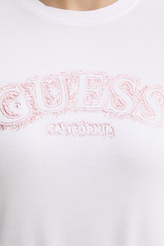  T-Shirt Maniche Corte Logo Metal Leona-guess-Bianco-Special_-V6gi15k2982 g011-3  