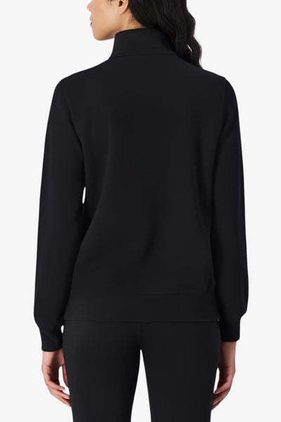 champion Felpa Full Zip Logo Piccolo Ricamato Nero Donna, foto 3