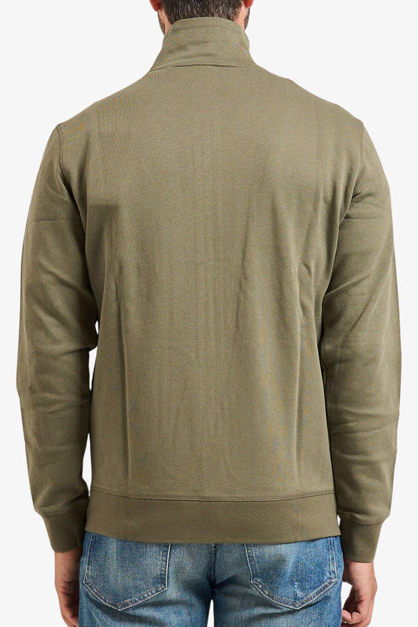 boss Felpa Full Zip Con Toppa Logo Verde Uomo, foto 3