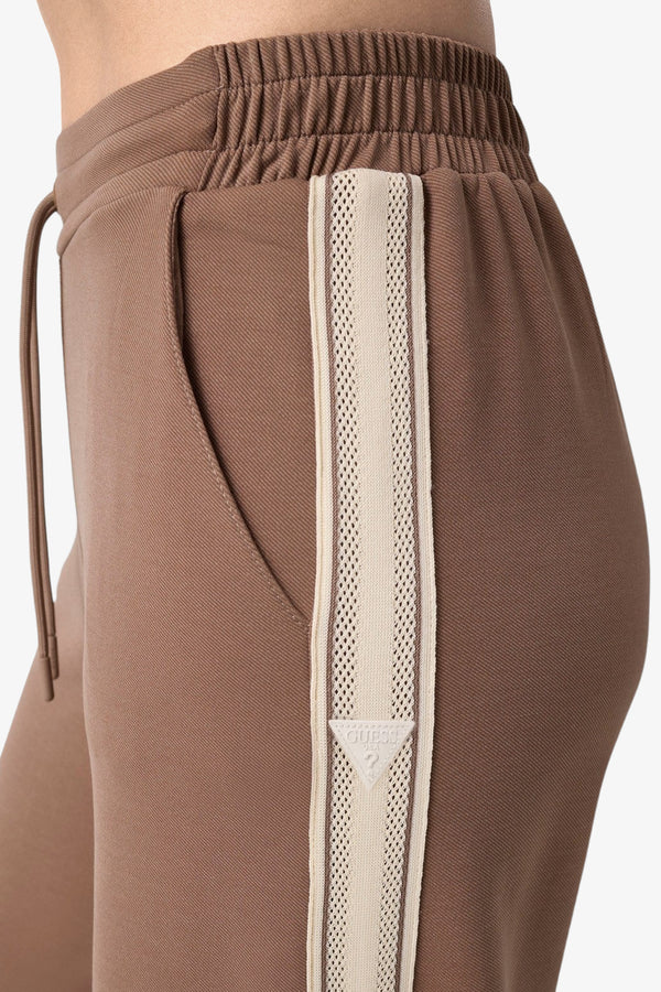 guess Pantaloni Con Bande Merope Marrone Donna, foto 3