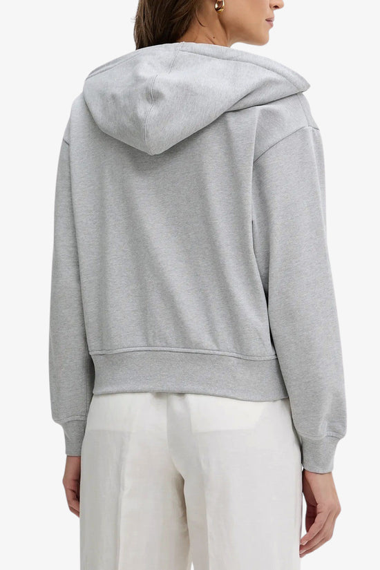  Felpa Full Zip Con Cappuccio Monologo-calvin klein jeans-Grigio-Donna-Lv047b270g p79-3  