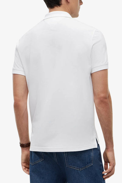 tommy hilfiger Polo Maniche Corte Performance In Piqué Bianco Uomo, foto 3