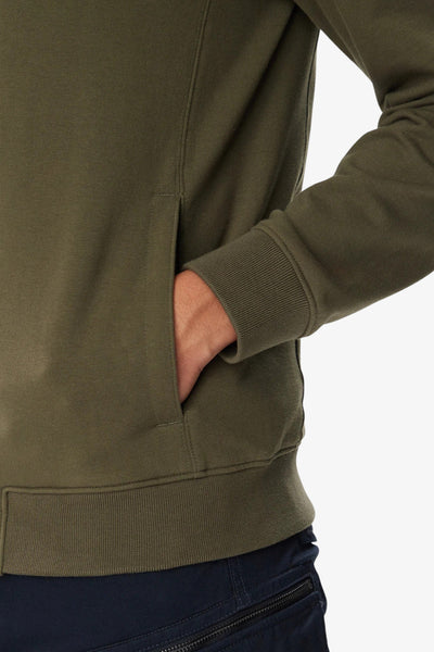 aeronautica militare Felpa Full Zip Con Cappuccio Interno Tricolore Removibile Verde Uomo, foto 3