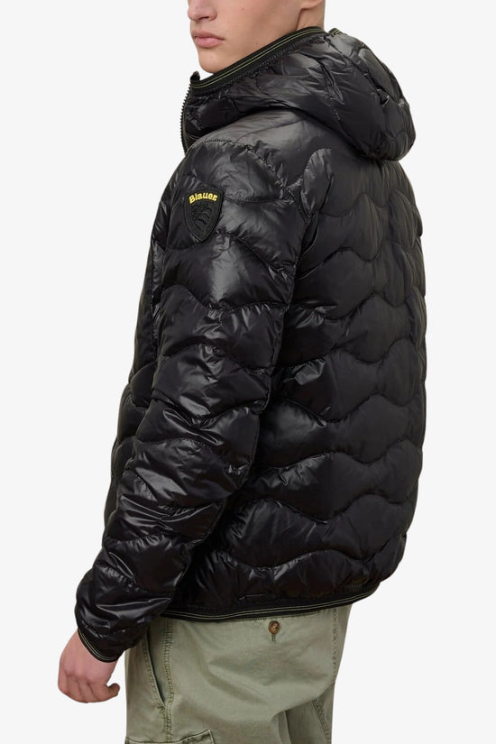  Piumino Full Zip Con Cappuccio Wave-blauer-Nero-Special_-26sbluc03177 006719 999-3  