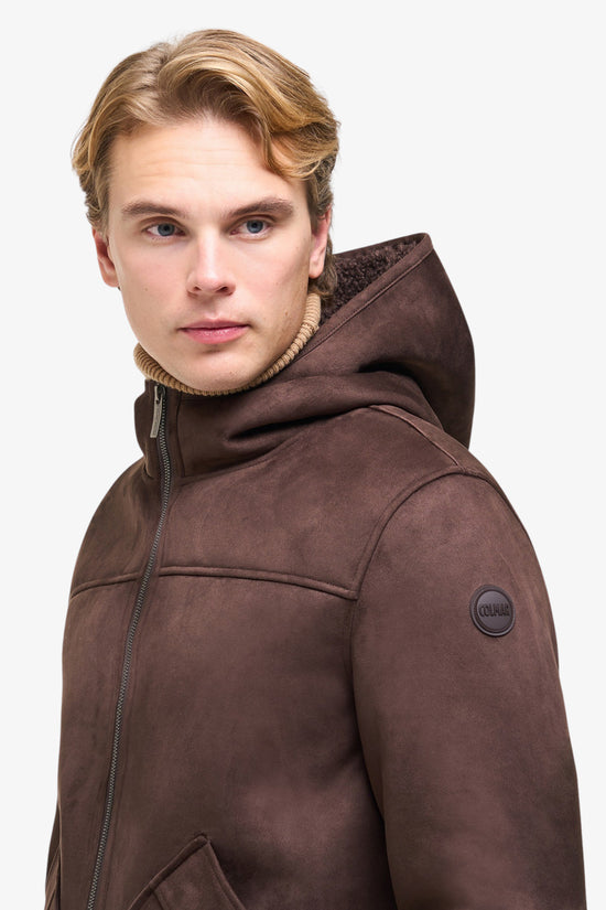  Giacca Full Zip Con Cappuccio In Camoscio-colmar-Marrone-Special_-11000008 1ju 790-3  