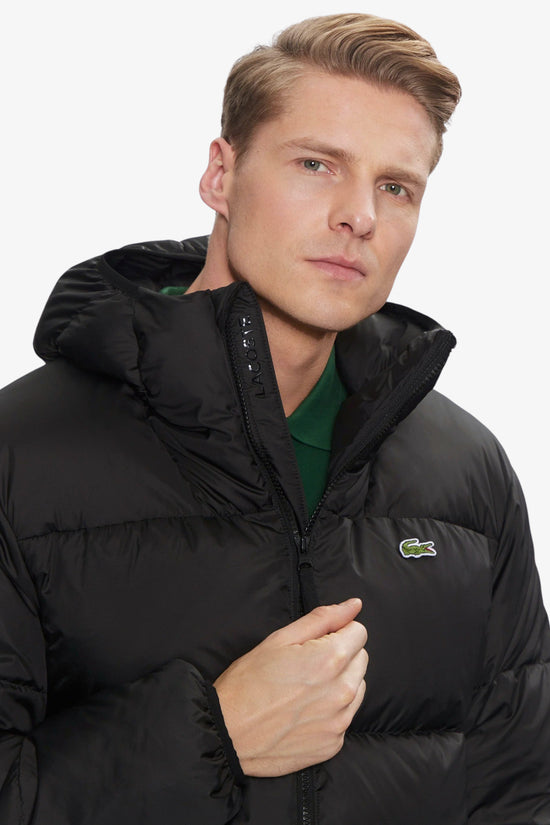  Piumino Full Zip Con Cappuccio-lacoste-Nero-Uomo-Bh2905 00 031-3  