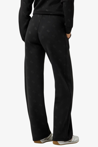 guess Pantaloni In Tessuto Scuba Logo 4G All-Over Calista Nero Donna, foto 3
