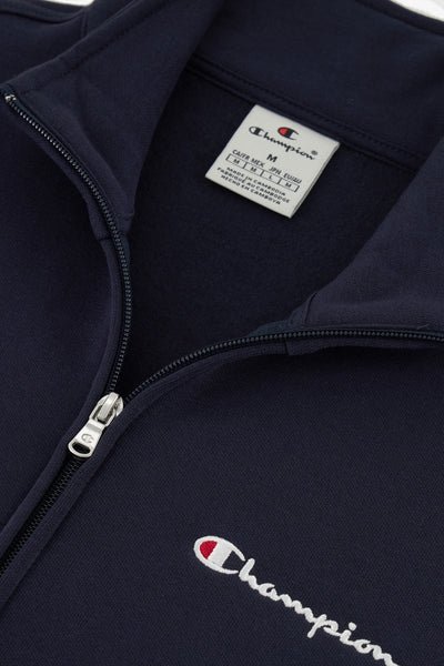 champion Felpa Full Zip Logo Piccolo Ricamato Blu Uomo, foto 3
