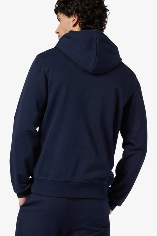  Felpa Full Zip Con Cappuccio Logo Piccolo Ricamato-champion-Blu-Special_-221795 bs501-3  