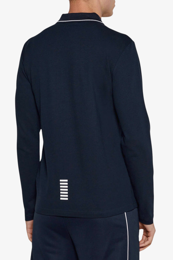 emporio armani ea7 Polo Maniche Lunghe Core Identity Blu Uomo, foto 3