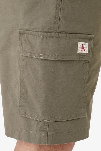 calvin klein jeans Bermuda Cargo In Cotone Comfort Verde Uomo, foto 3