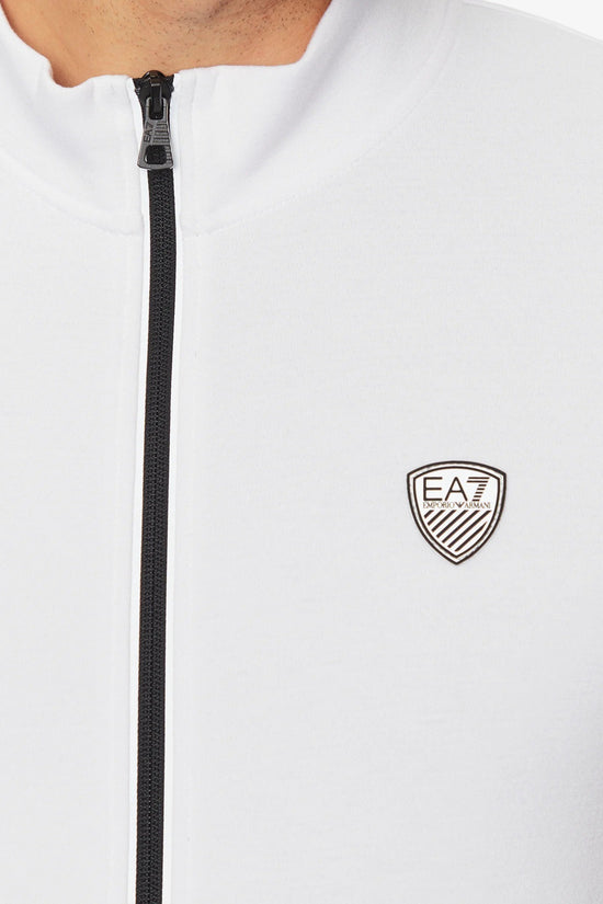  Felpa Full Zip Premium Shield In Misto Viscosa Stretch-emporio armani ea7-Bianco-Special_-8npm19 pj4ez 1100-3  