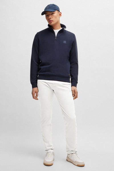 boss Pantaloni Chino Slim Fit In Cotone Elasticizzato Bianco Uomo, foto 3