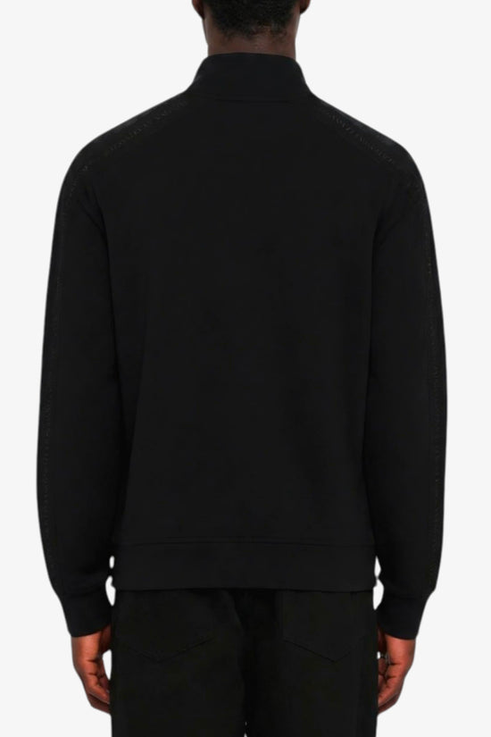  Felpa Full Zip In Jersey Di Cotone Stretch Con Bande Logo-armani exchange-Nero-Special_-Xm003144 af13047 uc001-3  