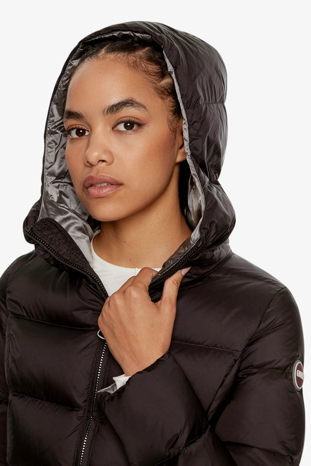 Colmar Piumino Lungo Nero Con Cappuccio Piumino Colmar Nero