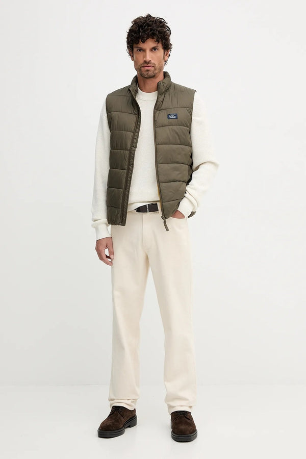 calvin klein jeans Maglione Girocollo Waffle Logo CK Bianco Uomo, foto 3