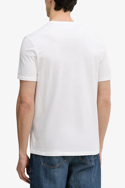 calvin klein jeans T-Shirt Maniche Corte Logo Monogramma Bianco Uomo, foto 3