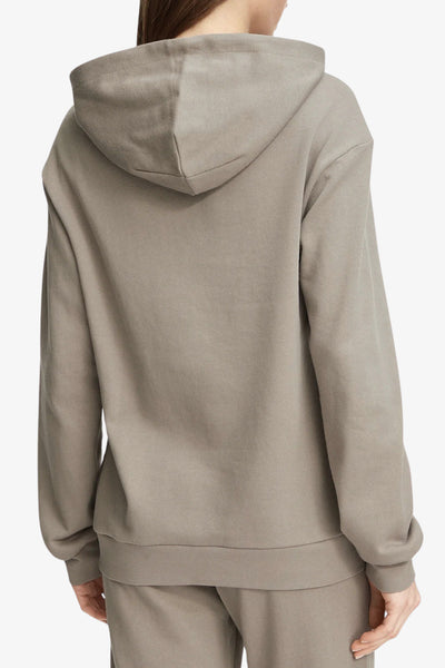 emporio armani ea7 Felpa Con Cappuccio Logo Series Con Strass Beige Donna, foto 3