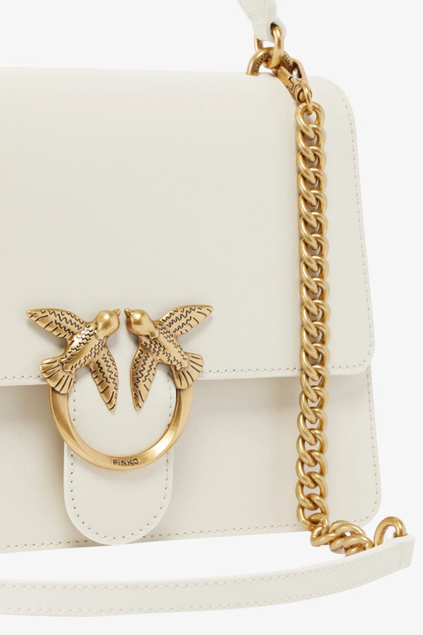 pinko Borsa A Mano Media Con Tracolla Love Bag Top Handle Bianco Donna, foto 3